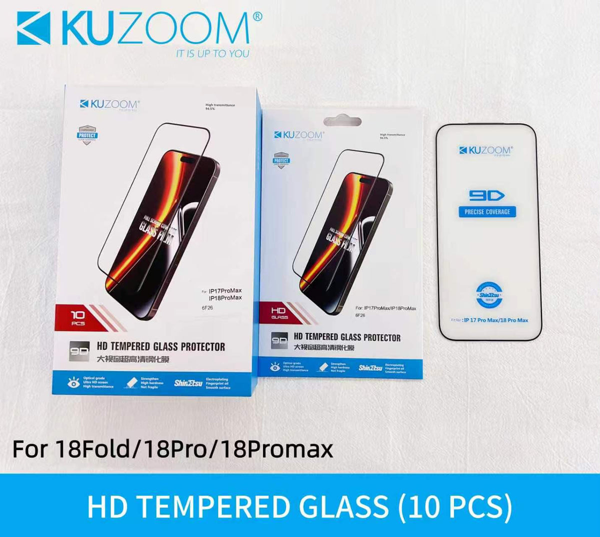 Kuzoom Clear Screen Protector 18 pro & 18 pro max