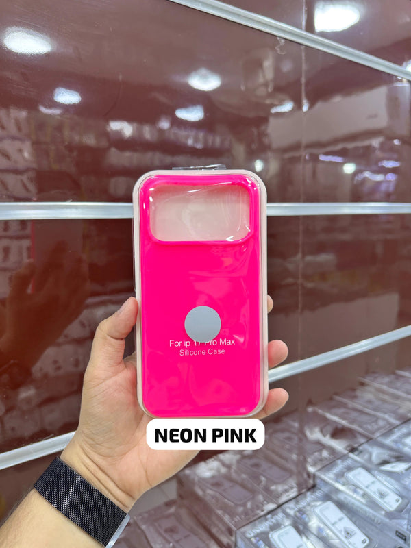 Silicone Case Neon Pink 11 Till 17 Pro Max