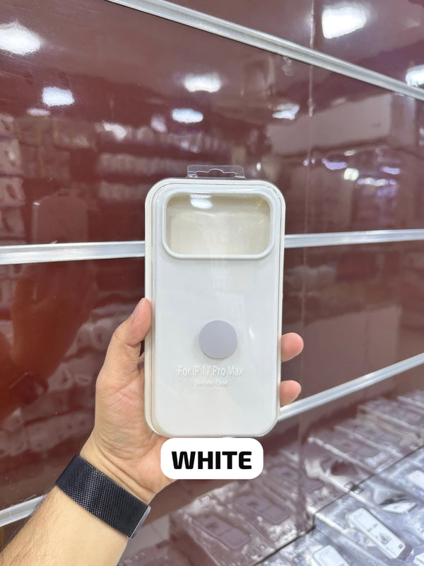 Silicone Case White 11 till 17 pro max